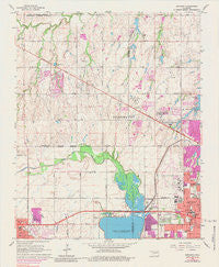 Bethany Oklahoma Historical topographic map, 1:24000 scale, 7.5 X 7.5 Minute, Year 1966