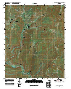Big Round Mountain Oklahoma Historical topographic map, 1:24000 scale, 7.5 X 7.5 Minute, Year 2010