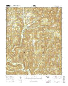 Big Round Mountain Oklahoma Current topographic map, 1:24000 scale, 7.5 X 7.5 Minute, Year 2016