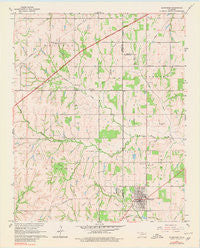 Blanchard Oklahoma Historical topographic map, 1:24000 scale, 7.5 X 7.5 Minute, Year 1965