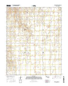 Bryans Corner Oklahoma Current topographic map, 1:24000 scale, 7.5 X 7.5 Minute, Year 2016