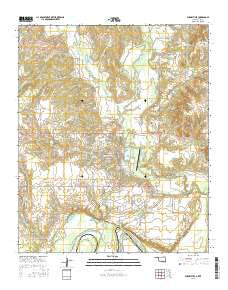 Burneyville Oklahoma Current topographic map, 1:24000 scale, 7.5 X 7.5 Minute, Year 2016