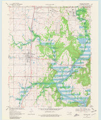 Chouteau Oklahoma Historical topographic map, 1:24000 scale, 7.5 X 7.5 Minute, Year 1970