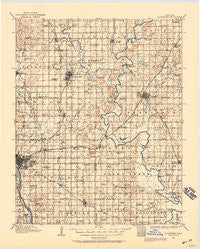 Claremore Oklahoma Historical topographic map, 1:125000 scale, 30 X 30 Minute, Year 1914