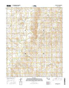 Clear Lake NW Oklahoma Current topographic map, 1:24000 scale, 7.5 X 7.5 Minute, Year 2016