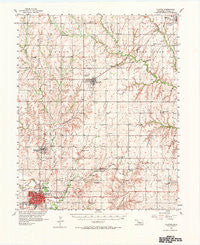 Clinton Oklahoma Historical topographic map, 1:62500 scale, 15 X 15 Minute, Year 1957