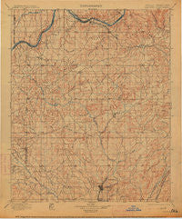 Coalgate Oklahoma Historical topographic map, 1:125000 scale, 30 X 30 Minute, Year 1900
