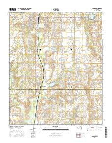 Comanche Oklahoma Current topographic map, 1:24000 scale, 7.5 X 7.5 Minute, Year 2016