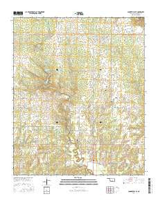 Connerville SE Oklahoma Current topographic map, 1:24000 scale, 7.5 X 7.5 Minute, Year 2016