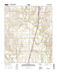 Cookietown Oklahoma Current topographic map, 1:24000 scale, 7.5 X 7.5 Minute, Year 2016