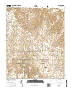 Crawford Oklahoma Current topographic map, 1:24000 scale, 7.5 X 7.5 Minute, Year 2016
