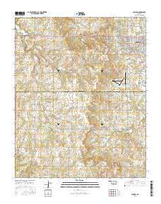 Cushing Oklahoma Current topographic map, 1:24000 scale, 7.5 X 7.5 Minute, Year 2016