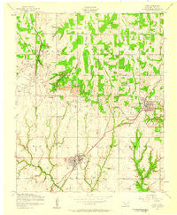 Cyril Oklahoma Historical topographic map, 1:24000 scale, 7.5 X 7.5 Minute, Year 1956