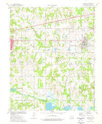 Davenport Oklahoma Historical topographic map, 1:24000 scale, 7.5 X 7.5 Minute, Year 1974