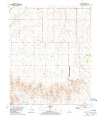 Delhi Oklahoma Historical topographic map, 1:24000 scale, 7.5 X 7.5 Minute, Year 1989