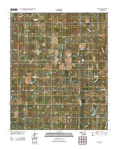 Denton Oklahoma Historical topographic map, 1:24000 scale, 7.5 X 7.5 Minute, Year 2013