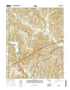 Depew Oklahoma Current topographic map, 1:24000 scale, 7.5 X 7.5 Minute, Year 2016