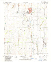 Dill City Oklahoma Historical topographic map, 1:24000 scale, 7.5 X 7.5 Minute, Year 1983