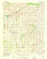 Dill City Oklahoma Historical topographic map, 1:62500 scale, 15 X 15 Minute, Year 1957