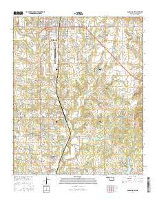 Duncan South Oklahoma Current topographic map, 1:24000 scale, 7.5 X 7.5 Minute, Year 2016