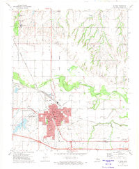 El Reno Oklahoma Historical topographic map, 1:24000 scale, 7.5 X 7.5 Minute, Year 1972