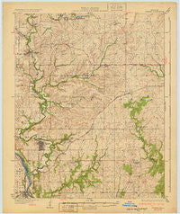 Fairfax Oklahoma Historical topographic map, 1:62500 scale, 15 X 15 Minute, Year 1932