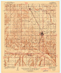 Geary Oklahoma Historical topographic map, 1:62500 scale, 15 X 15 Minute, Year 1942