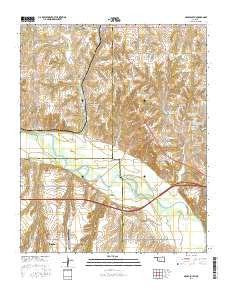 Geary South Oklahoma Current topographic map, 1:24000 scale, 7.5 X 7.5 Minute, Year 2016