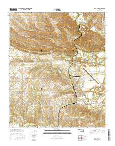 Gene Autry Oklahoma Current topographic map, 1:24000 scale, 7.5 X 7.5 Minute, Year 2016