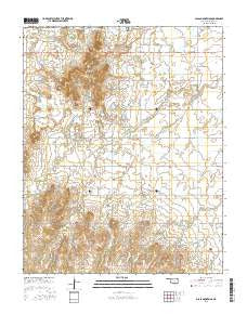 Glass Mountains Oklahoma Current topographic map, 1:24000 scale, 7.5 X 7.5 Minute, Year 2016