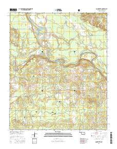 Goodwater Oklahoma Current topographic map, 1:24000 scale, 7.5 X 7.5 Minute, Year 2016