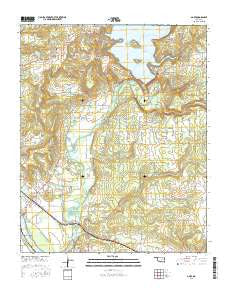 Gore Oklahoma Current topographic map, 1:24000 scale, 7.5 X 7.5 Minute, Year 2016