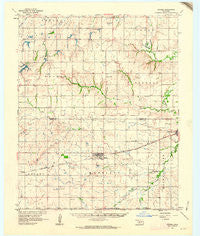 Gotebo Oklahoma Historical topographic map, 1:62500 scale, 15 X 15 Minute, Year 1961