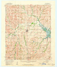 Hammon Oklahoma Historical topographic map, 1:62500 scale, 15 X 15 Minute, Year 1960