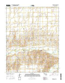 Hardesty NE Oklahoma Current topographic map, 1:24000 scale, 7.5 X 7.5 Minute, Year 2016