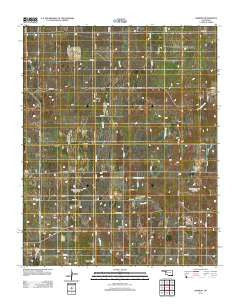 Harmon Oklahoma Historical topographic map, 1:24000 scale, 7.5 X 7.5 Minute, Year 2012