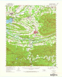 Heavener Oklahoma Historical topographic map, 1:62500 scale, 15 X 15 Minute, Year 1959