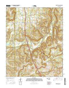 Henryetta SW Oklahoma Current topographic map, 1:24000 scale, 7.5 X 7.5 Minute, Year 2016