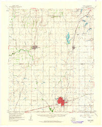 Hobart Oklahoma Historical topographic map, 1:62500 scale, 15 X 15 Minute, Year 1961