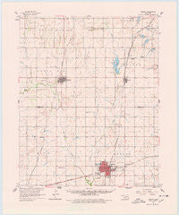 Hobart Oklahoma Historical topographic map, 1:62500 scale, 15 X 15 Minute, Year 1961