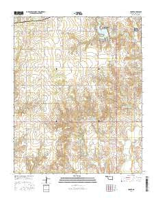 Hocker Oklahoma Current topographic map, 1:24000 scale, 7.5 X 7.5 Minute, Year 2016