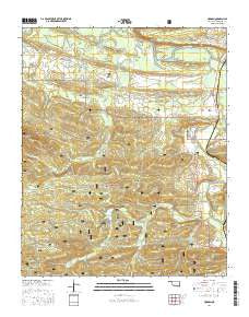 Hodgen Oklahoma Current topographic map, 1:24000 scale, 7.5 X 7.5 Minute, Year 2016