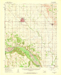 Hollis Oklahoma Historical topographic map, 1:62500 scale, 15 X 15 Minute, Year 1961