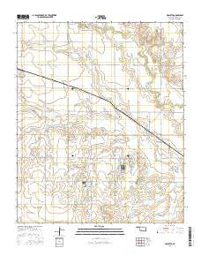 Hollister Oklahoma Current topographic map, 1:24000 scale, 7.5 X 7.5 Minute, Year 2016