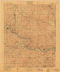 Hominy Oklahoma Historical topographic map, 1:125000 scale, 30 X 30 Minute, Year 1915