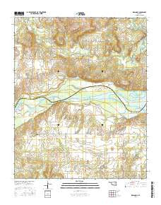 Indianola Oklahoma Current topographic map, 1:24000 scale, 7.5 X 7.5 Minute, Year 2016