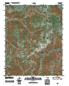 Jay Oklahoma Historical topographic map, 1:24000 scale, 7.5 X 7.5 Minute, Year 2010
