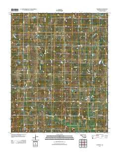 Kendrick Oklahoma Historical topographic map, 1:24000 scale, 7.5 X 7.5 Minute, Year 2012