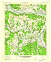Keystone Dam Oklahoma Historical topographic map, 1:24000 scale, 7.5 X 7.5 Minute, Year 1958