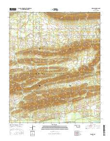 Kiamichi Oklahoma Current topographic map, 1:24000 scale, 7.5 X 7.5 Minute, Year 2016